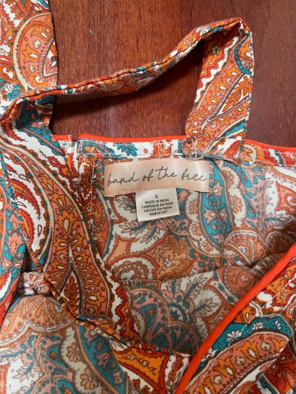 Band of the Free Boho Paisley Tiered Midi Dress Small - Picture 7 of 7